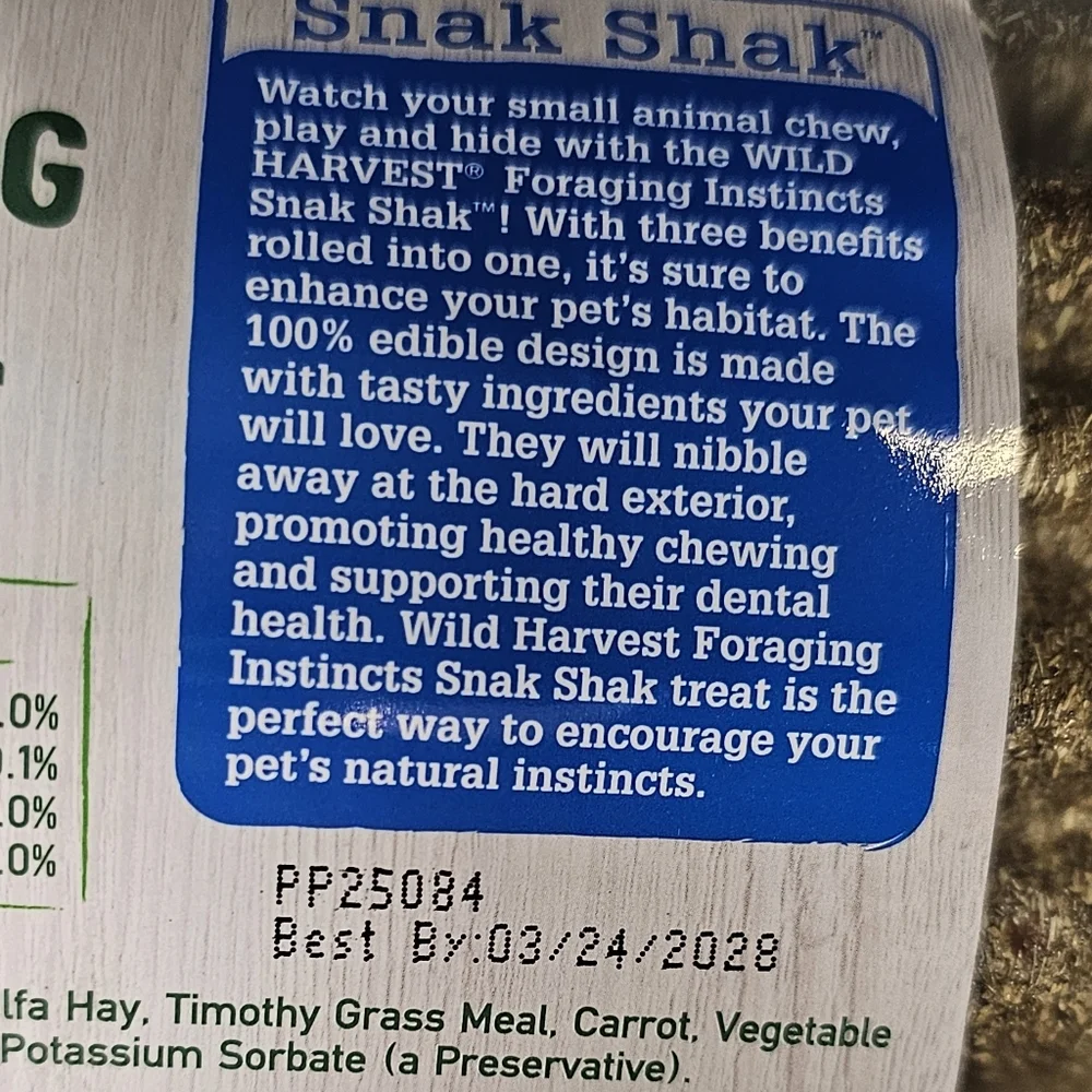 Wild Harvest Foraging Instincts 100% Snak Shak - Natural Brown